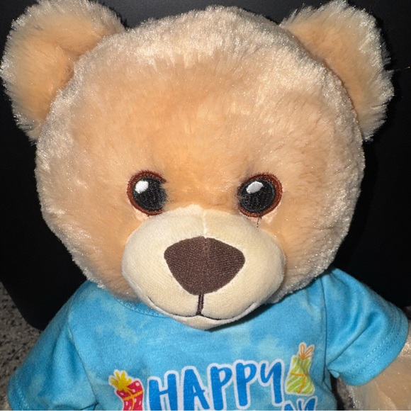 Musical Build A Bear. Teddy Bear with Blue Shirt Plays Happy Birthday Song - Picture 5 of 7